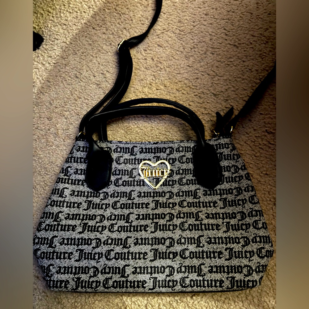 Juicy Couture Black and White Crossbody Purse - Picture 2 of 3